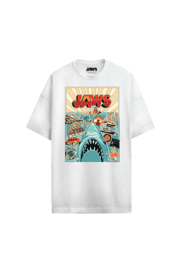 Cotton Division Jaws Arist Poster Oversize T-shirt White