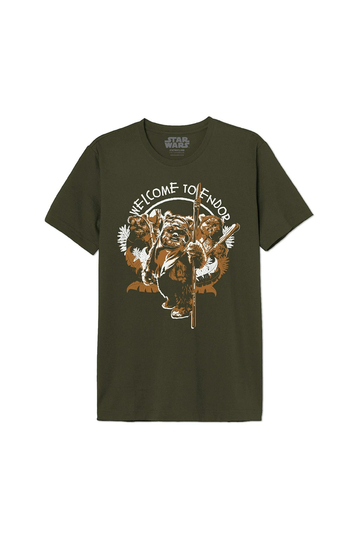 Cotton Division Star Wars Welcome To Endor T-shirt Khaki