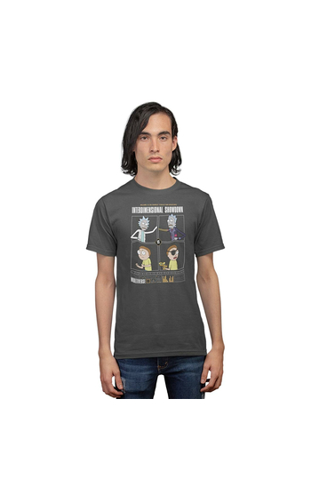 Cotton Division Rick & Morty Ram Multiverse T-shirt Anthracite