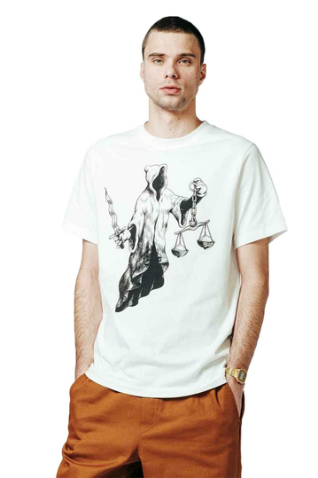The Dudes Justits Organic Cotton T-shirt Off White