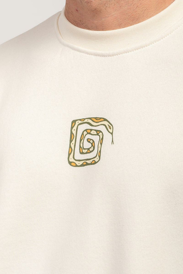 Kaotiko Frontier Organic Cotton Sweatshirt Ivory