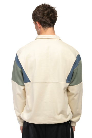 Kaotiko Harry Polo Sweatshirt Bone/Prussian/Old Green