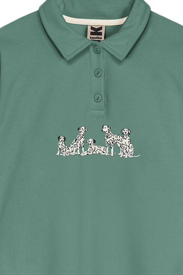Kaotiko Dalmatian Polo Sweatshirt Green