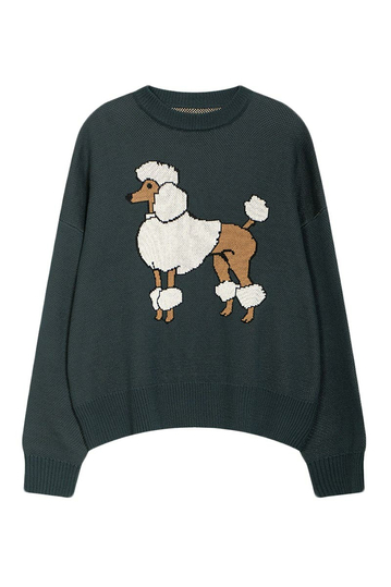 Kaotiko Poodle Sweater Dark Green