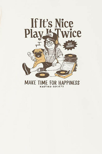 Kaotiko If Its Nice Organic Cotton T-shirt Ivory