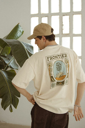 Kaotiko Frontier Organic Cotton T-shirt Ivory