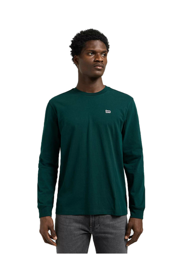 Lee Patch Logo Long Sleeve Tee Jade Forest