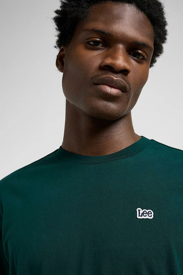 Lee Patch Logo Long Sleeve Tee Jade Forest
