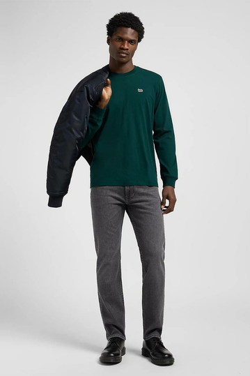 Lee Patch Logo Long Sleeve Tee Jade Forest
