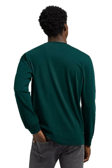 Lee Patch Logo Long Sleeve Tee Jade Forest