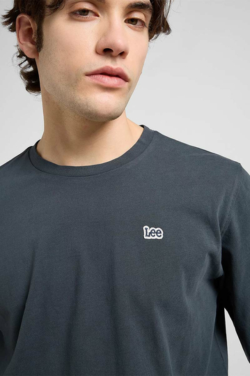 Lee Patch Logo Long Sleeve Tee Washed Black