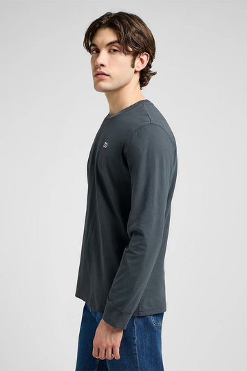 Lee Patch Logo Long Sleeve Tee Washed Black