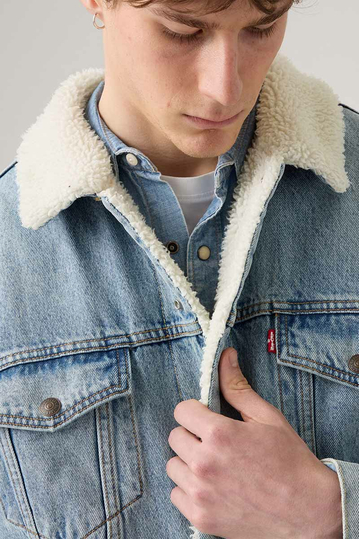 Levi's® Relaxed Fit Sherpa Trucker Jacket Kentucky Blue