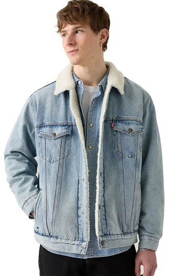 Levi's® Relaxed Fit Sherpa Trucker Jacket Kentucky Blue