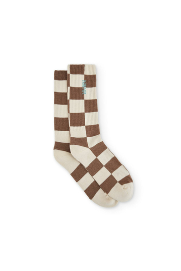 NWHR Checkered Socks Brown