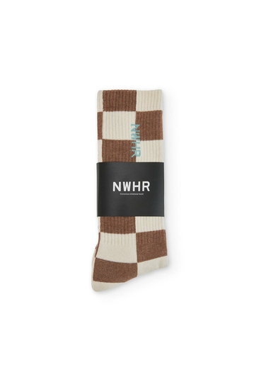 NWHR Checkered Socks Brown