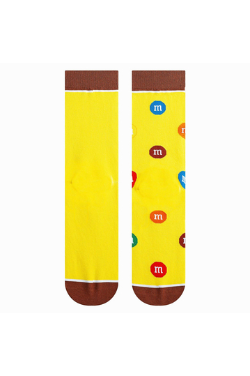 Odd Sox Peanut M&M Split Yellow Socks