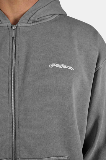 Pegador Peckert Oversized Sweat Jacket Vintage Grey