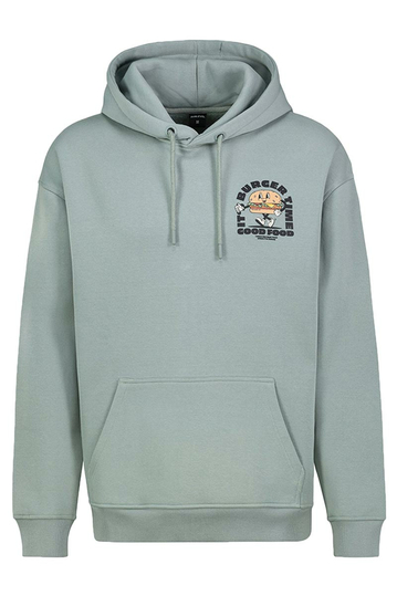 Sublevel Burger Time Unisex Hoodie Light Green