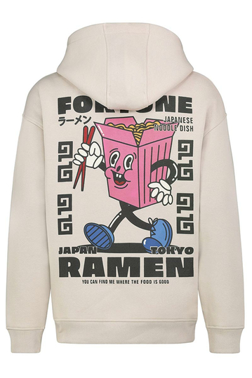 Sublevel Japan Ramen Unisex Hoodie Light Beige