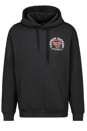 Sublevel Caffeine Support Unisex Hoodie Dark Grey