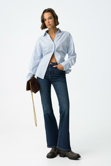 Tiffosi Zoe Flare Jeans Dark Blue