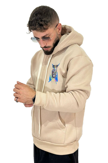 Teddy Bear Feel Good Hoodie Beige