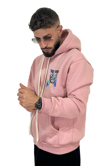 Teddy Bear Feel Good Hoodie Pink