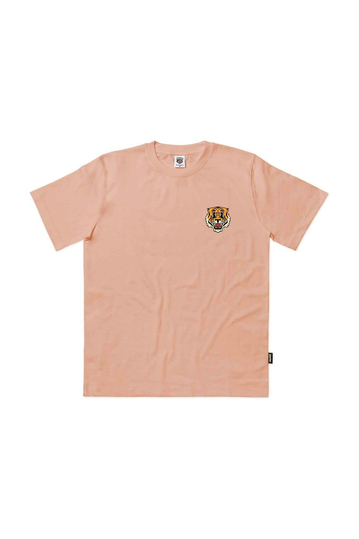 The Dudes Organic Cotton T-shirt Tiger Bear Fraiche Peche
