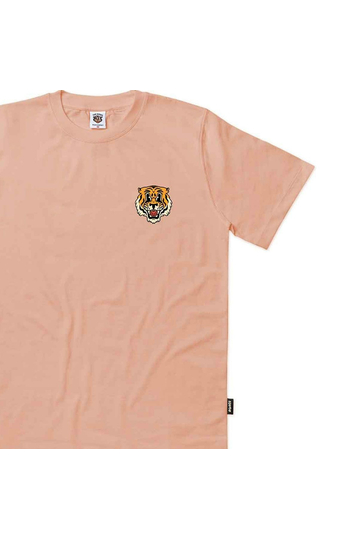 The Dudes Organic Cotton T-shirt Tiger Bear Fraiche Peche