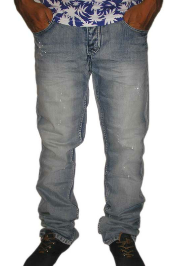 Men's splashed ink jeans