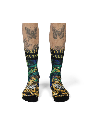 American Socks Mid High Socks Black Plague