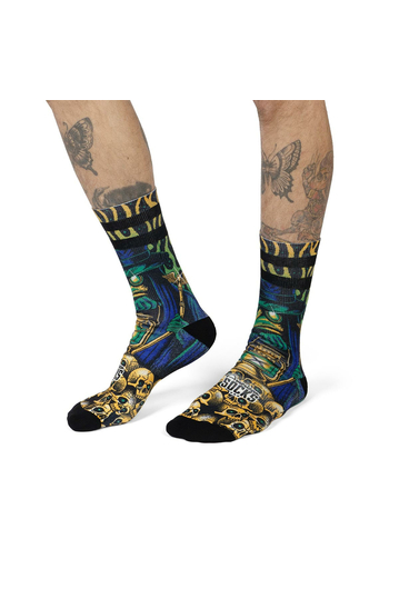 American Socks Mid High Socks Black Plague