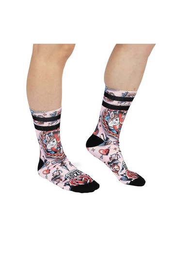 American Socks Mid High Socks Feline Hearts