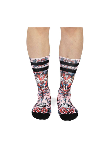 American Socks Mid High Socks Feline Hearts