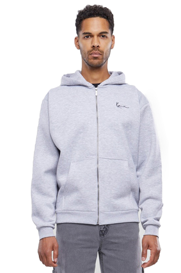 Karl Kani Chest Signature Zip Hoodie Grey
