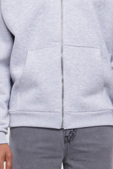 Karl Kani Chest Signature Zip Hoodie Grey