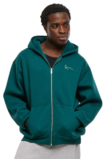 Karl Kani Chest Signature Zip Hoodie Dark Green