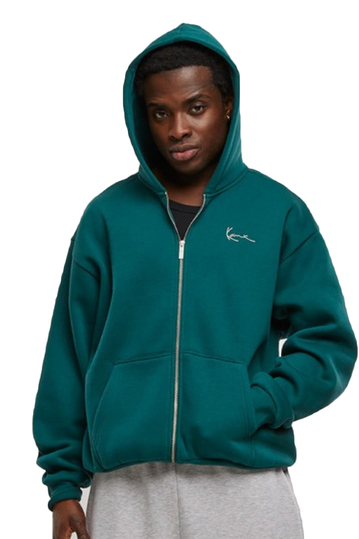 Karl Kani Chest Signature Zip Hoodie Dark Green