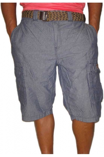 Men's denim cargo shorts