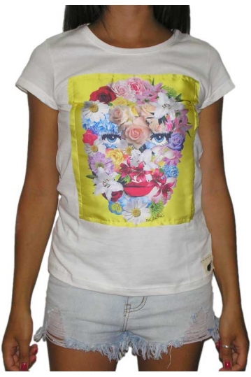 Bigbong women's t-shirt with patchwork print