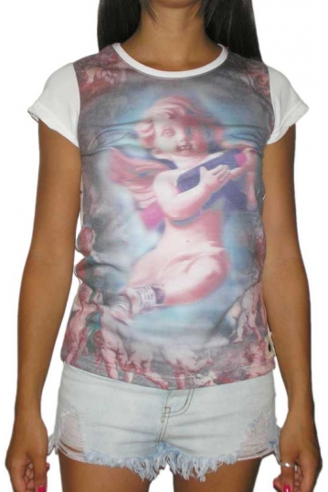 Bigbong γυναικείο t-shirt με στάμπα αγγελούδι