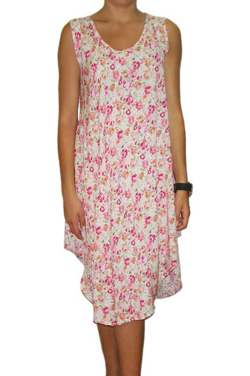 Asymmetric floral dress