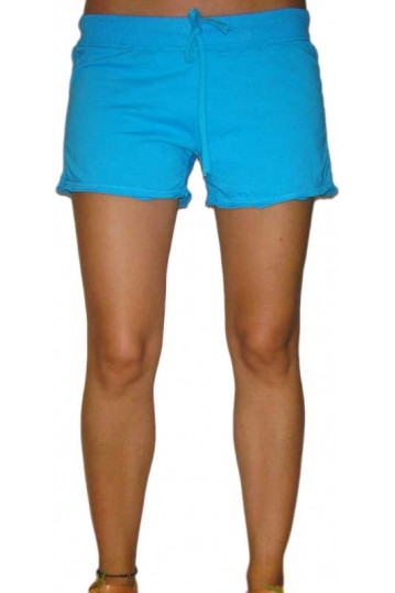 Women's sweat shorts in light blue