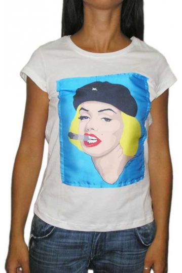 Bigbong women's t-shirt with Monroe patchwork
