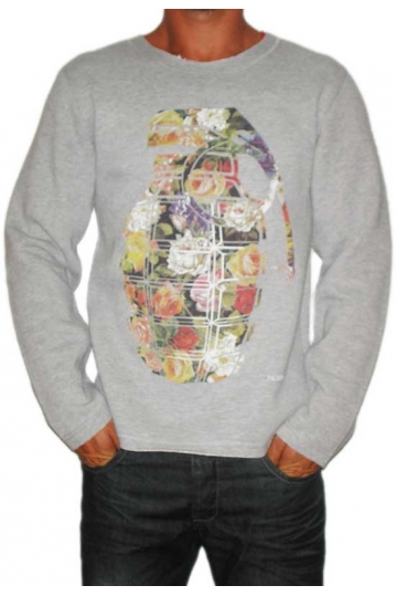 Bigbong men's sweatshirt with flower grenade print