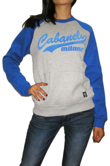 Cabaneli sweatshirt grey-royal blue