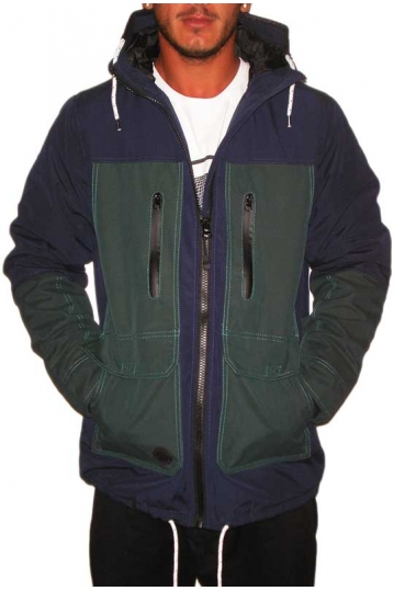 Humor Nopai men's hooded jacket in blue