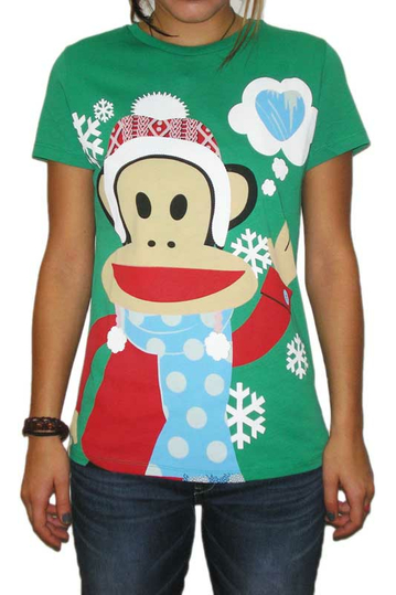 Paul Frank women's t-shirt Julius winter time green