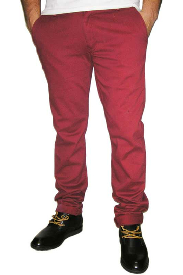 Men's chino trousers in bordeaux